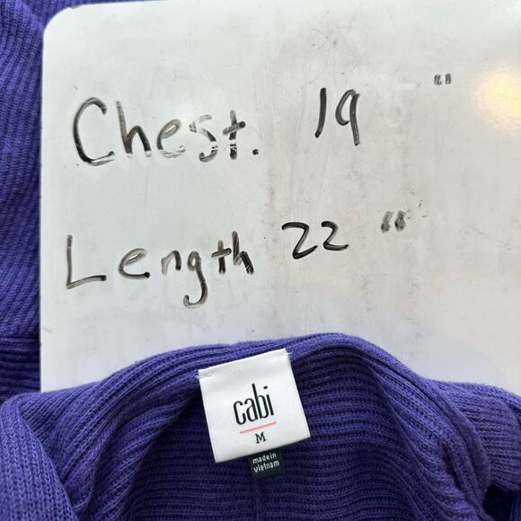 Cabi 5834 Womens Purple Sunday Cardigan Balloon Sleeve Button Down V Neck Medium - Picture 12 of 13
